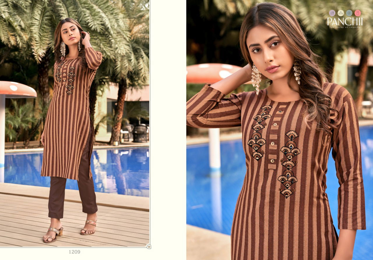 PANCHI NEW LOOK Fancy Latest Regular Wear Cotton Kurtis Collection